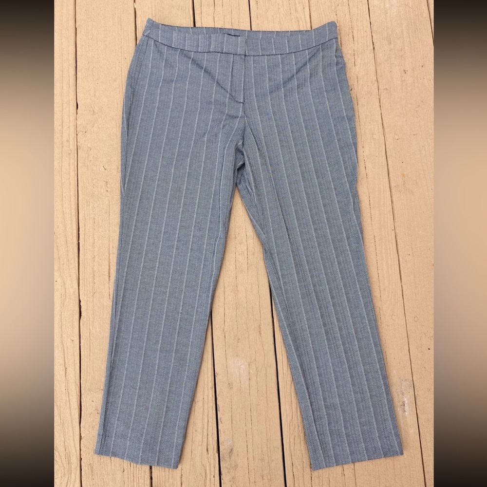 Worthington Black and White Pinstripe Straight-Leg Trousers